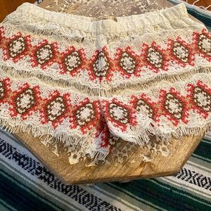 Lace Embroidered Shorts